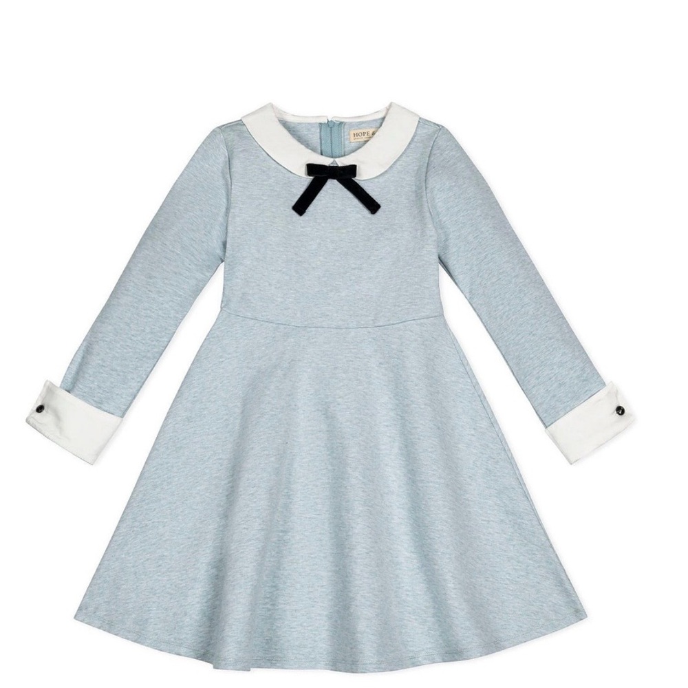 Hope & Henry Girls' French Look Ponte Dress with Bow
